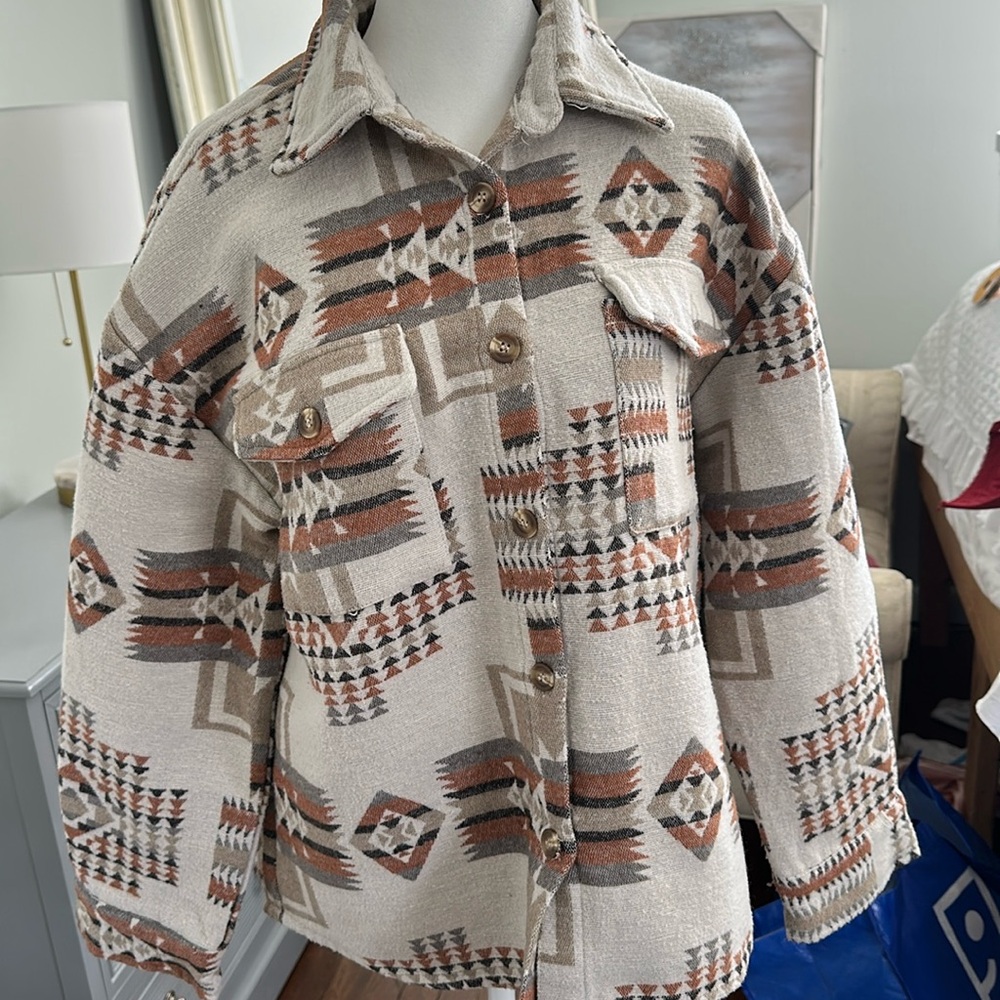 Aztec print oversized Jacket or shirt